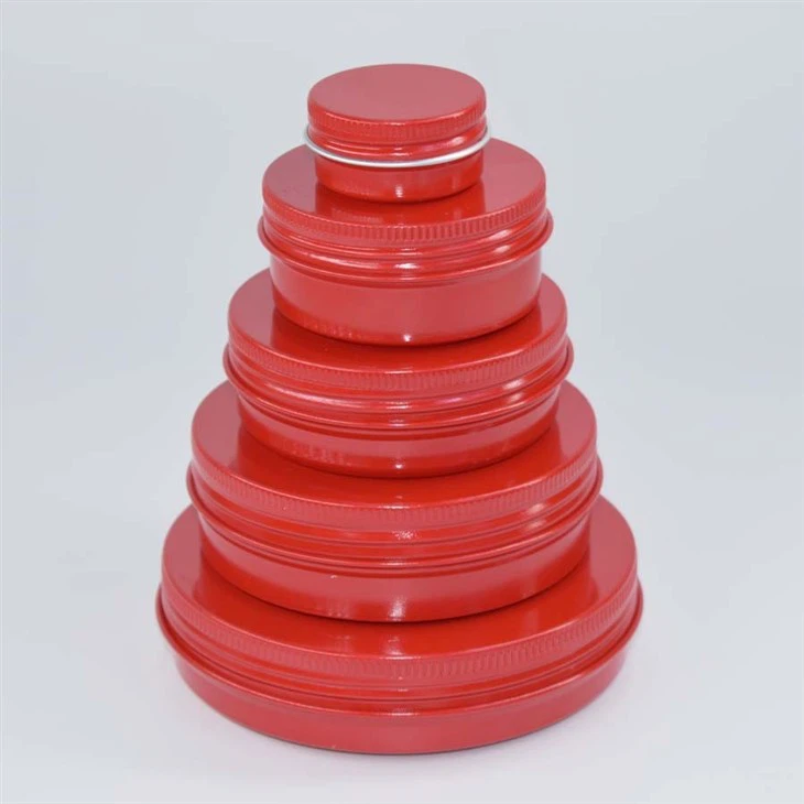 49*18size 25ml Red Customized Printing Aluminum Container With Cap
